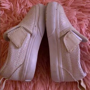 Cute and shimmery baby girls vans